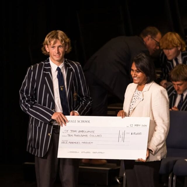 “Whether it’s driving hours to another town for rural footy, umpiring games, putting out neighbours’ fires or helping cook the Saturday night barbecues in the boarding house, volunteering becomes second nature." - Jack Hallam, Hale boarding student.

We would like to thank Hale School's boarding students for raising an incredible $10,000 to help rural and remote communities increase their emergency response, particularly in the event of sudden cardiac arrest, through their farmers' market at the school. 👏 

Read more: https://news.stjohnwa.com.au/hale-schools-community-spirit-raises-funds-to-help-save-rural-farming-lives/