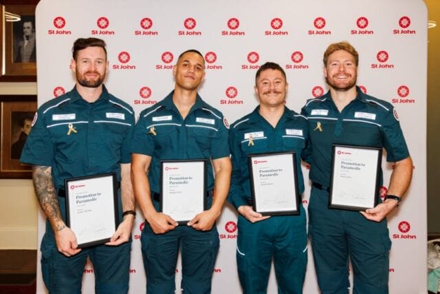 An amazing 189 St John WA team members have been honoured at our most recent Recognition Ceremony. 

The event celebrates the incredible academic and professional achievements of St John WA’s operational team including:
💚 Graduating paramedics
💚 National medal recipients
💚 Clasp recipients
💚 10–40-year service medal awardees

Congratulations, everyone! We're so proud to have you on the team. 
Read more: https://news.stjohnwa.com.au/st-john-wa-team-members-honoured-at-recognition-ceremony/
