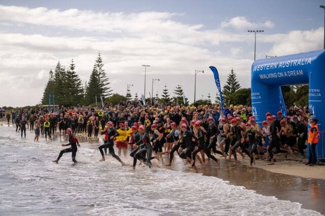 What an incredible turnout for the Busselton Festival of Triathlon! 🏊🏃🚲

St John Event Health Service (EHS) officers were on site to provide first aid support for more than 2300 competitors and 5000 spectators. It also marked a key event for our new South West EHS Division, based in Busselton. 

Competitors (and our EHS team) faced challenging conditions, including a rough sea, squally winds, and heavy showers, but they came through with some strong times and were supported with first-class first aid services – thanks to the great EHS crew onsite. 

Congratulations to all competitors, their support crews, and Triathlon Western Australia. We were proud to be part of it!

Triathlon photos: Clip Media and Busselton Festival of Triathlon.