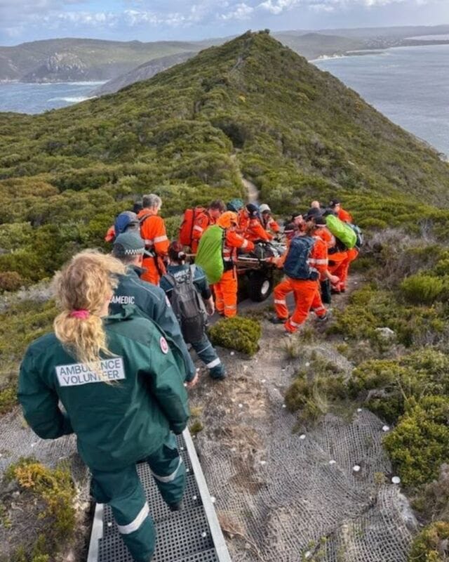 Teamwork 🙌

You might recognise this as the iconic Bald Head Walk Trail in Albany. Despite being as prepared as possible, a woman from a hiking group had to be rescued after falling in tough terrain. This photo shows the tricky but rewarding rescue effort our Great Southern teams supported with alongside Albany, Denmark and Mount Barker Volunteer State Emergency Service and @waparkswildlife. Amazing work, everyone.

Photo credit: Albany SES